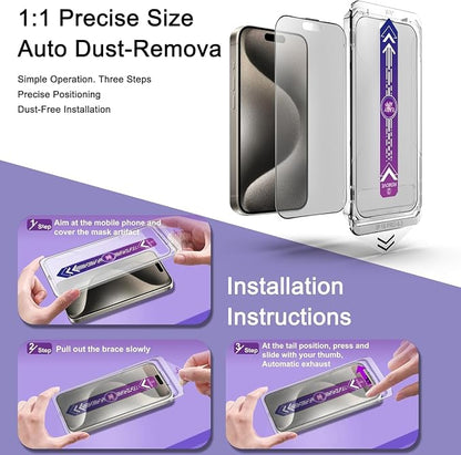 Matte Screen Protector for iPhone Air 6.5-Inch, Auto Dust Removal, 9H Tempered - Image 3