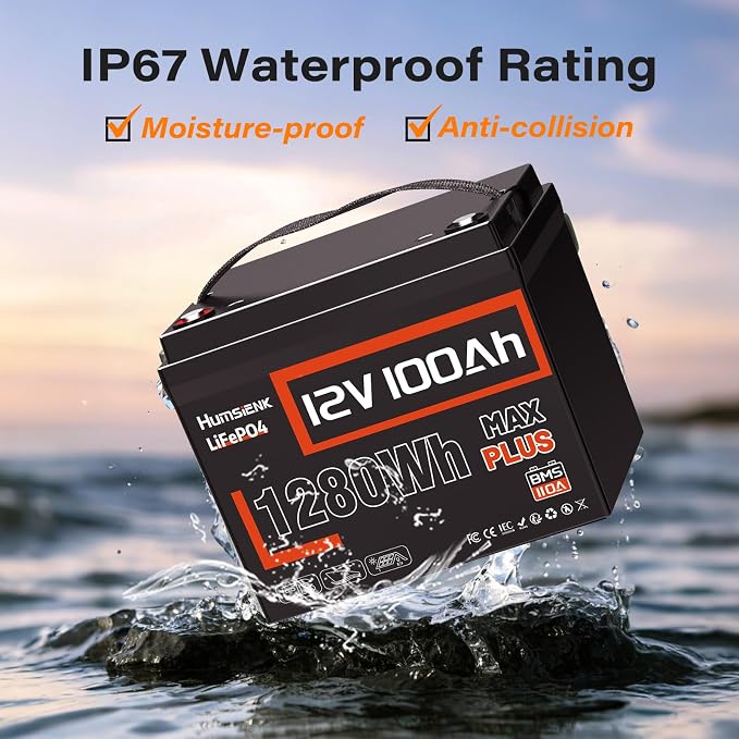 12V 100Ah LiFePO4 Battery MAX PLUS 4 Pack - Image 5