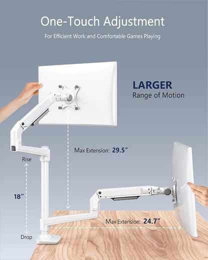 Dual Monitor Mount, Holds Screens up to 40 Inches and 25 lbs, Fully Adjustable - Image 3