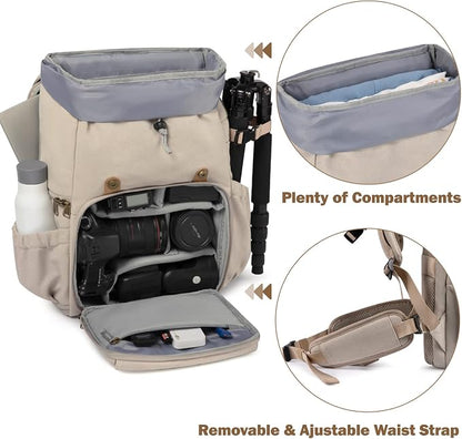 BAGSMART Camera Backpack, DSLR Camera Bag, Waterproof Camera Bag Backpack - Image 2