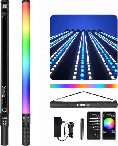 Mettlelite LS800C RGB Light Stick and Mettlelite SPL420C LED Video Light Full - Image 2