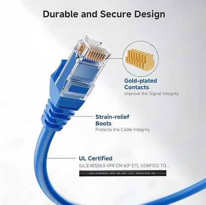 Cable Matters 10Gbps Snagless Cat 6 Ethernet Cable - 4ft - Image 4