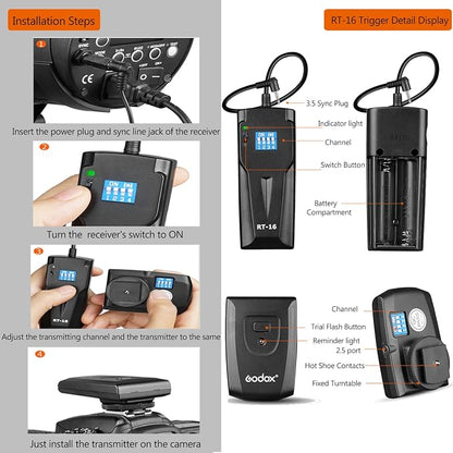 2pcs Godox MS300 Studio Flash Kit - Image 9