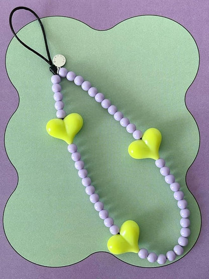 Drawwind Phone Charm Beaded Wristlet Strap Universal Cell Phone Lanyard Cute - Image 3
