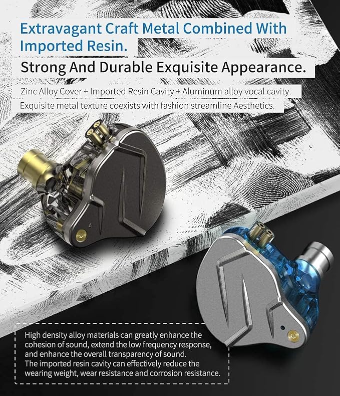 KZ ZSN Pro Dual Drivers 1BA 1DD in Ear Earphones HiFi Power Bass Earbuds - Image 6