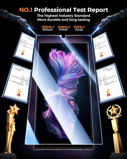 MRGLAS 2+2 Packs for Samsung Galaxy S24 Ultra Screen Protector 6.8'' - Image 6