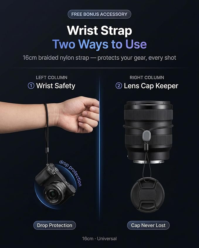 iDaPro Screen Protector for Canon EOS R50 / EOS R8 + Hand Lanyard Tempered - Image 4