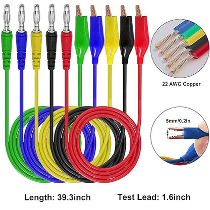 Linkhood 21PCS Back Probe Kit, Banana Plug to Copper Alligator Clip Automotive - Image 5