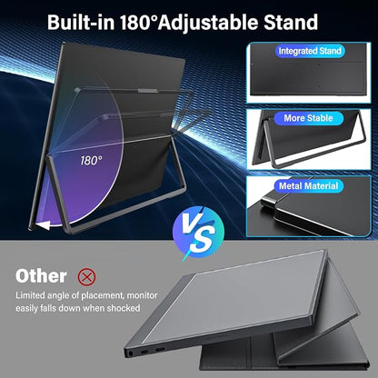 InnoView 18 Inch 260Hz Portable Gaming Monitor, 2K QHD 100% DCI-P3 Portable - Image 4