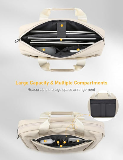 13-14 Inch Laptop Shoulder Bag Business Briefcase Water Resistant Computer - Image 2