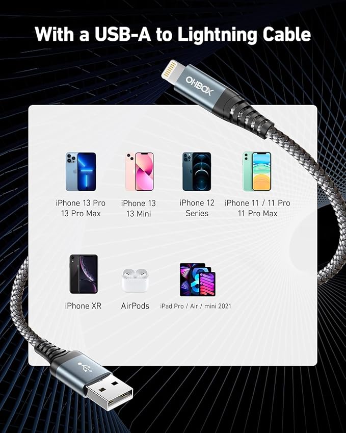 Short iPhone Charger Cable 1FT, i Phone Charging Cord Compatible - Image 6