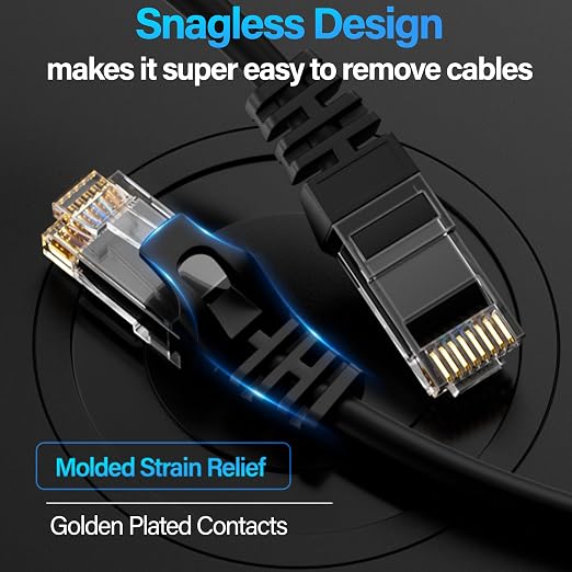Cat6 Ethernet Cable 10Gbps 1 ft, UTP Ethernet Cable Cat 6, Flexible Bare Copper - Image 7