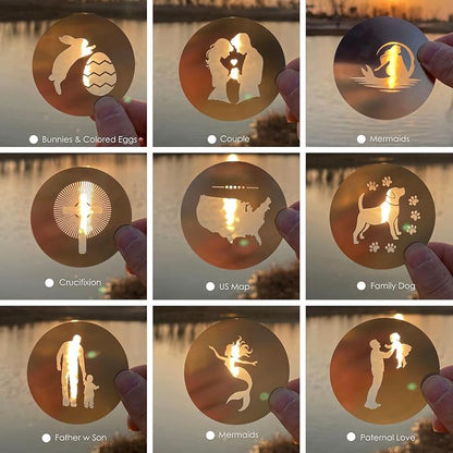 20Pcs Unique Round Gobos Kit for Optical Snoot, 66mm/2.6in Metal Plate Patterns - Image 4