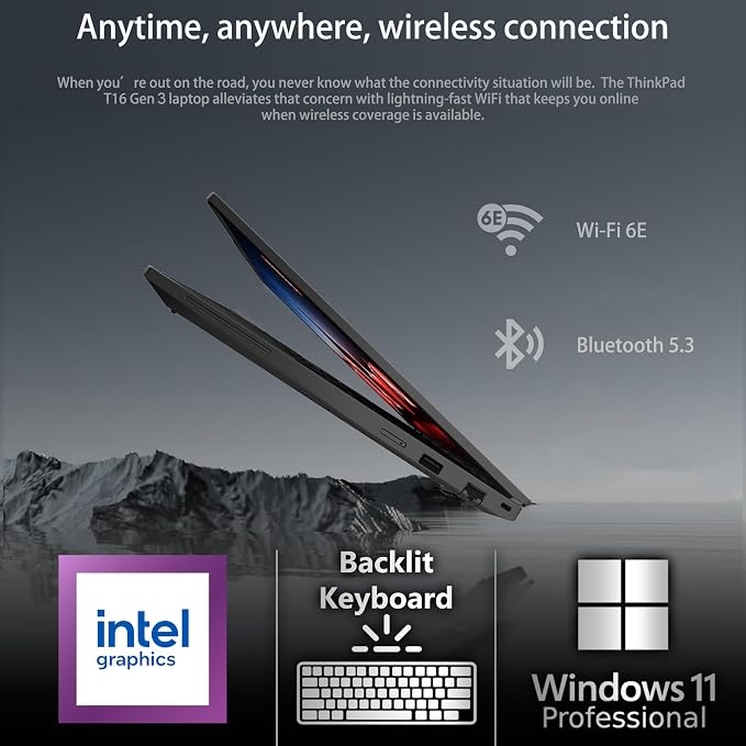 Lenovo ThinkPad T16 Gen 3 Business Laptop 16” FHD+ Display, Intel Ultra 7-155U - Image 4