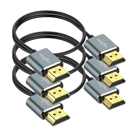 Twozoh Flexible & Slim HDMI Cable 3.3FT 3 Pack, Ultra Thin HDMI Cord Supports by Twozoh