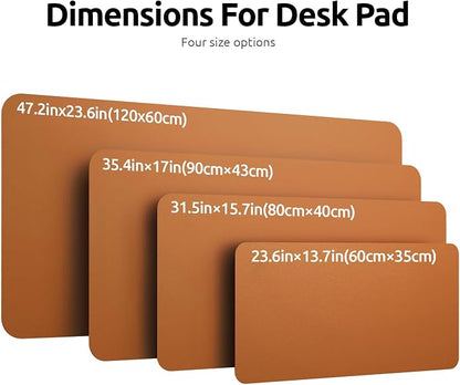 YSAGi Desk Pad Protector, Large Mouse Mat, Non-Slip PU Leather Waterproof - Image 8