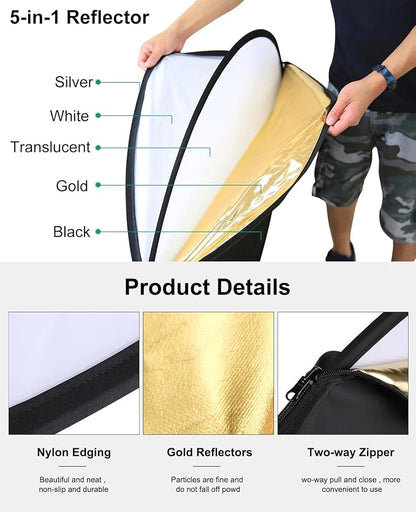 PULUZ 5-in-1 Collapsible Reflector - Image 2