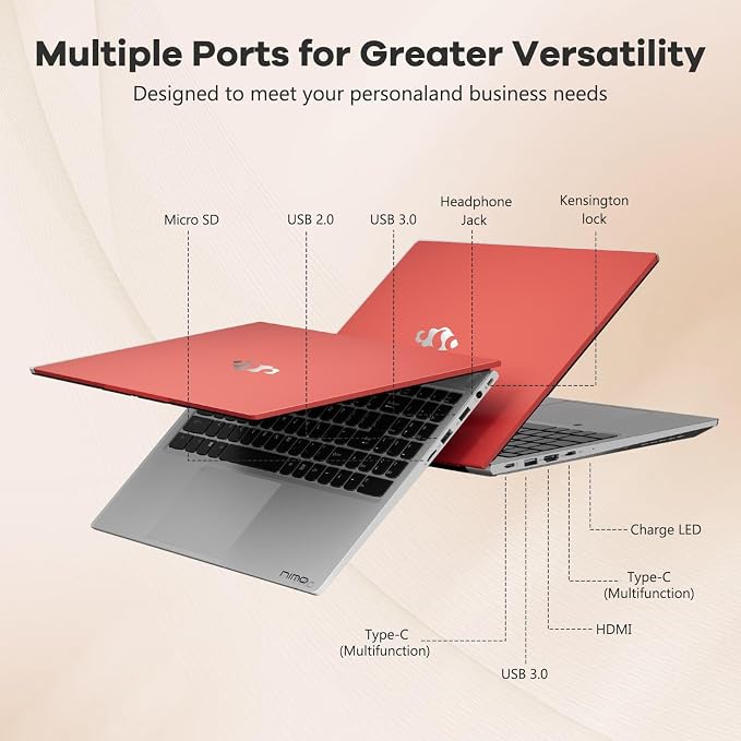 NIMO 15.6" IPS FHD-Gaming-Laptop, AMD Ryzen 5 6600H 6-Cores 660M GPU 16GB DDR5 - Image 6