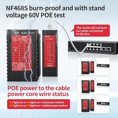 NOYAFA NF-468S Network Cable Tester, RJ45 Ethernet Cable Tester - Image 2