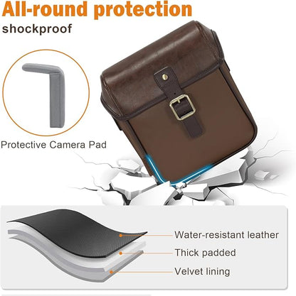 Cwatcun Camera Sling Bag PU Leather - Image 5