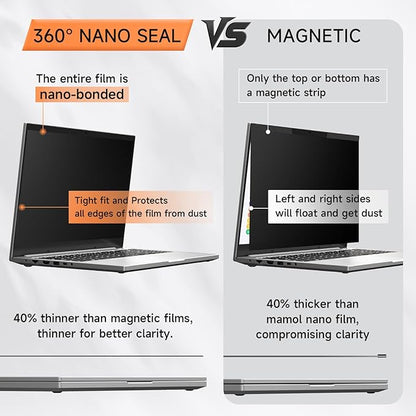 Nano Laptop Privacy Screen 14 Inch 16:10, No Glue Computer Monitor Privacy - Image 3