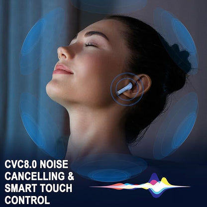 Jxrev Wireless Earbuds Bluetooth 5.4 Headphones Noise Cancelling, Earphones - Image 5