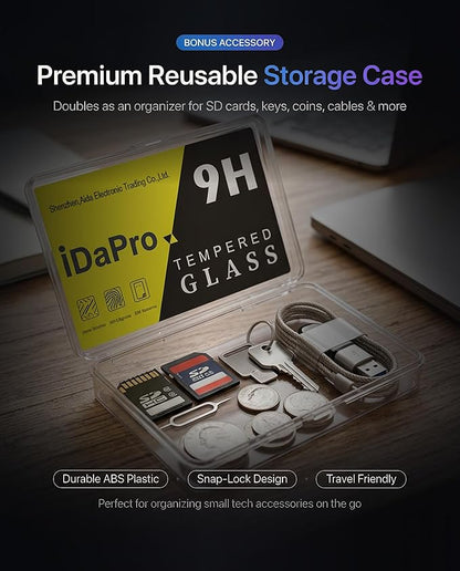 iDaPro Top Glass Screen Protector, Tempered Glass, 9H Hardness, Anti-Scrach - Image 4