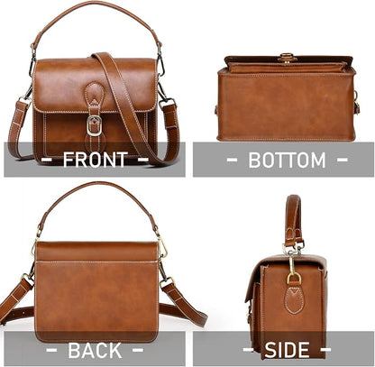 Cwatcun Camera Shoulder Bag Compact Camera Case Waterproof Retro Compatible - Image 5
