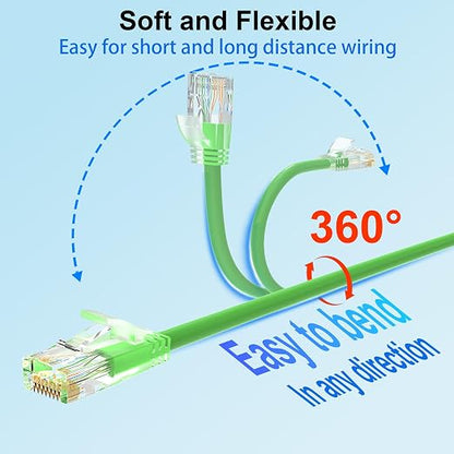 Cat 6 Patch Cables 0.5 feet, Slim Cat6a Ethernet Patch Cable 10Gbps 550Mhz - Image 4