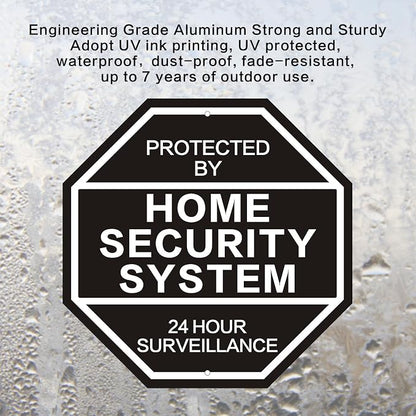 2Pack 10'' x 10'' Reflective Aluminum Home Security Sign, Weatherproof Yard - Image 3