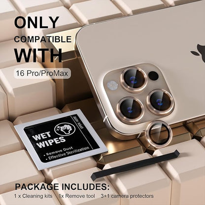 Misea Compatible for iPhone 16 Pro/iPhone 16 Pro Max Camera Lens Protector - Image 2