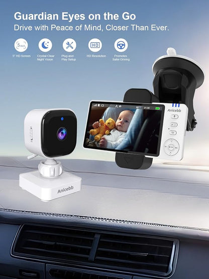 Wireless Baby Car Camera with 1080P Night Vision, Auto On/Off - Image 7