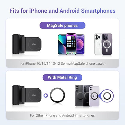 KIWIFOTOS for Magsafe Phone Camera Grip Magnetic Phone Tripod Handle - Image 5