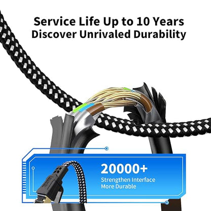 Cat 8 Ethernet Cable 20 FT, High-Speed Braided Internet Cable Network Cord - Image 2