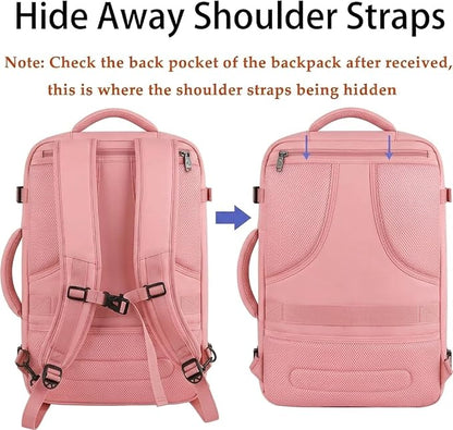 MATEIN Pink Travel Backpack for Women, 40L Water Resistant Carry on Backpack - Image 6