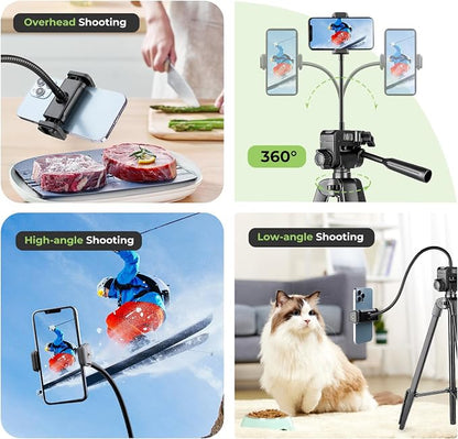 Aureday Phone Tripod, Wireless Remote and Phone Holder, Extendable Cell - Image 3