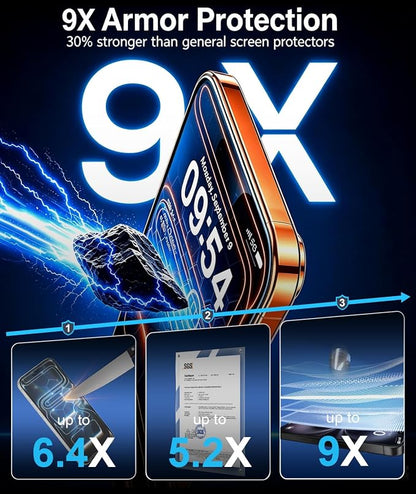 3 Pack for iPhone 17 Pro Max Screen Protector 6.9 inch, HD Clear Tempered Glass - Image 3