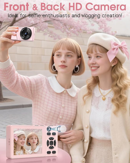 Digital Camera with Front Rear Lens, Autofocus 64MP 4K Camera - Image 2