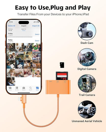 SD Card Reader for iPhone iPad Camera - Image 3