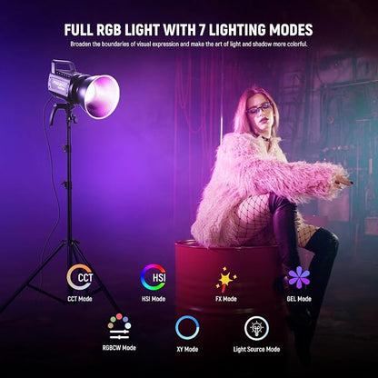 NEEWER 230W High Power RGB LED Video Light, APP/2.4G Control, 2500K-7500K - Image 3