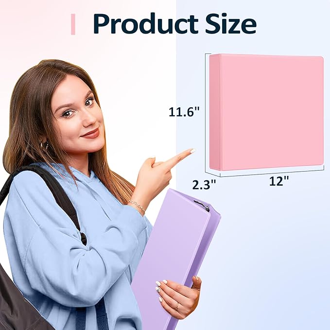 Sooez BinderX Extra Durable 1.5 Inch 3-Ring Binder, Holds 400 Sheets of 8.5x11 - Image 6