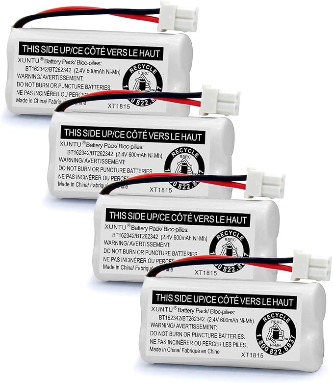 XUNTU BT162342/BT262342 2.4V 600mAh Ni-MH Cordless Phone Battery Pack by XUNTU