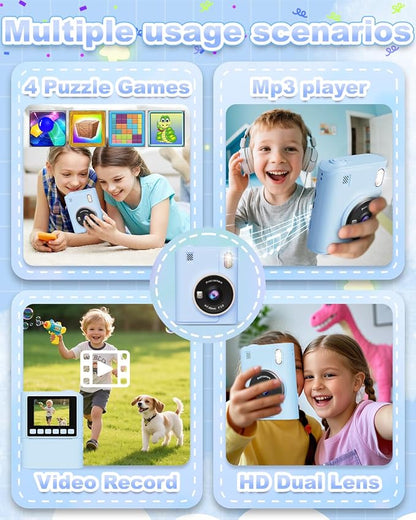Instant Print Camera for Kids, 1080P Instant Digital Print Cameras for Toddler - Image 3