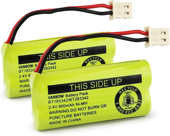 BT183342/BT283342 2.4V 800mAh Ni-MH Battery Pack, Compatible by VANBOW