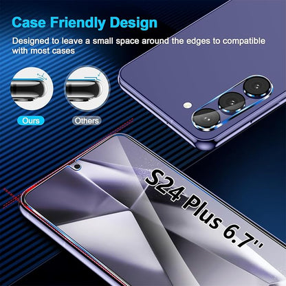 firtstnow 3 Pack for Samsung Galaxy S24 Plus Screen Protector Tempered Glass + - Image 7