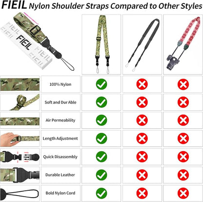 FIEIL Adjustable Shoulder Strap, Nylon Camera Strap, Comfortable Neck Strap - Image 5
