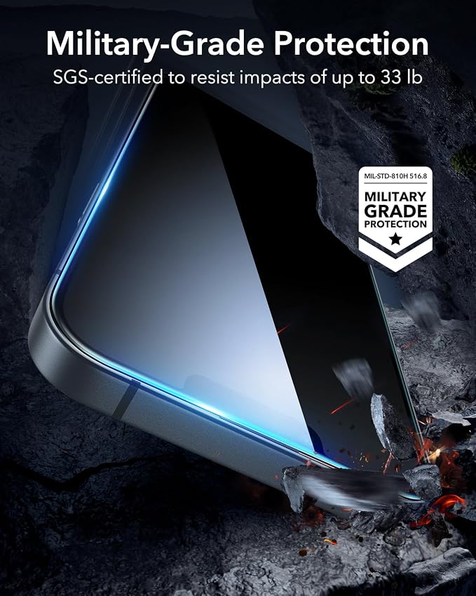 ESR 3 Pack for iPhone 16e/iPhone 14/iPhone 13/iPhone 13 Pro Screen Protector - Image 3