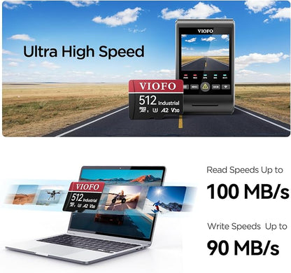 VIOFO 512GB Industrial Grade microSD Card, U3 A2 V30 High Speed Memory Card - Image 2