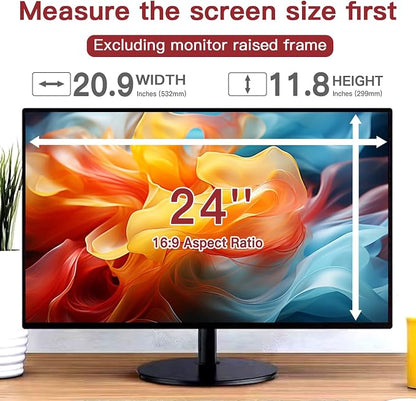 2 Pack 24 Inch Privacy Screen for Computer Monitor 16:9 Aspect Ratio, Eye - Image 7