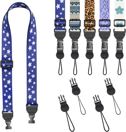 FIEIL Blue and White Star Shoulder Strap, Adjustable Camera Strap by FIEIL